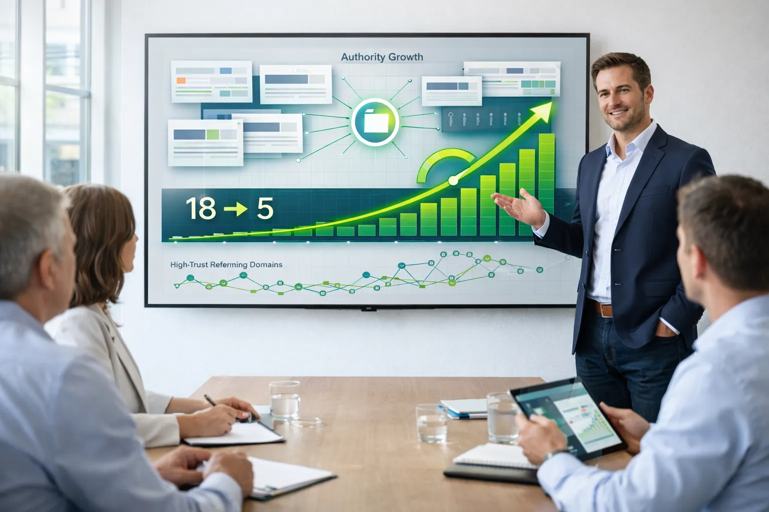 Brand authority increasing steadily through high-quality backlinks