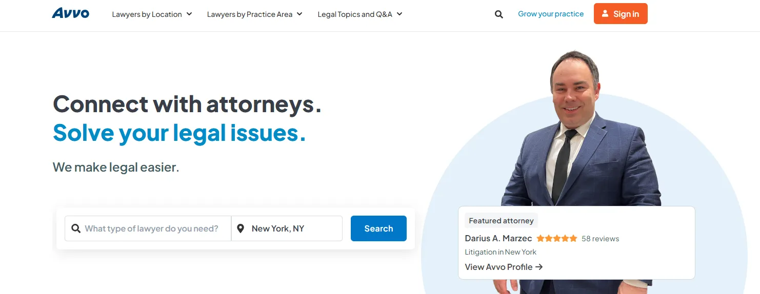 Avvo business directory