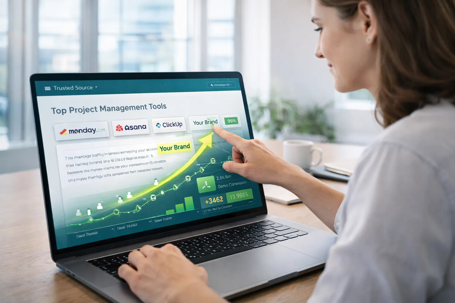 Trusted content sending high-intent visitors through backlinks